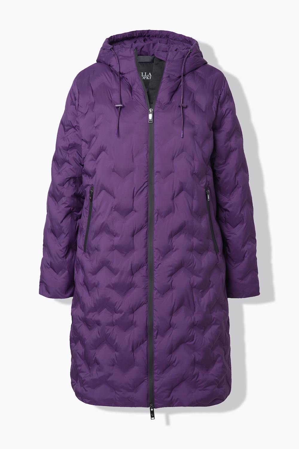 Stora storlekar HYPRAR Quiltad kappa, Dam, lila, storlek: 50/52, Polyester, Ulla Popken