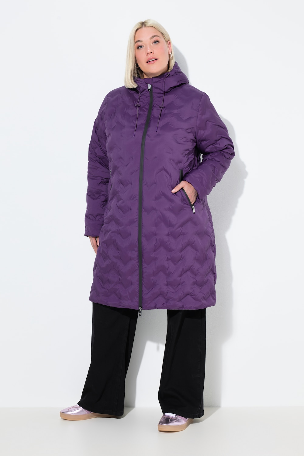 Große Größen HYPRAR Steppmantel, Damen, lila, Größe: 46/48, Polyester, Ulla Popken
