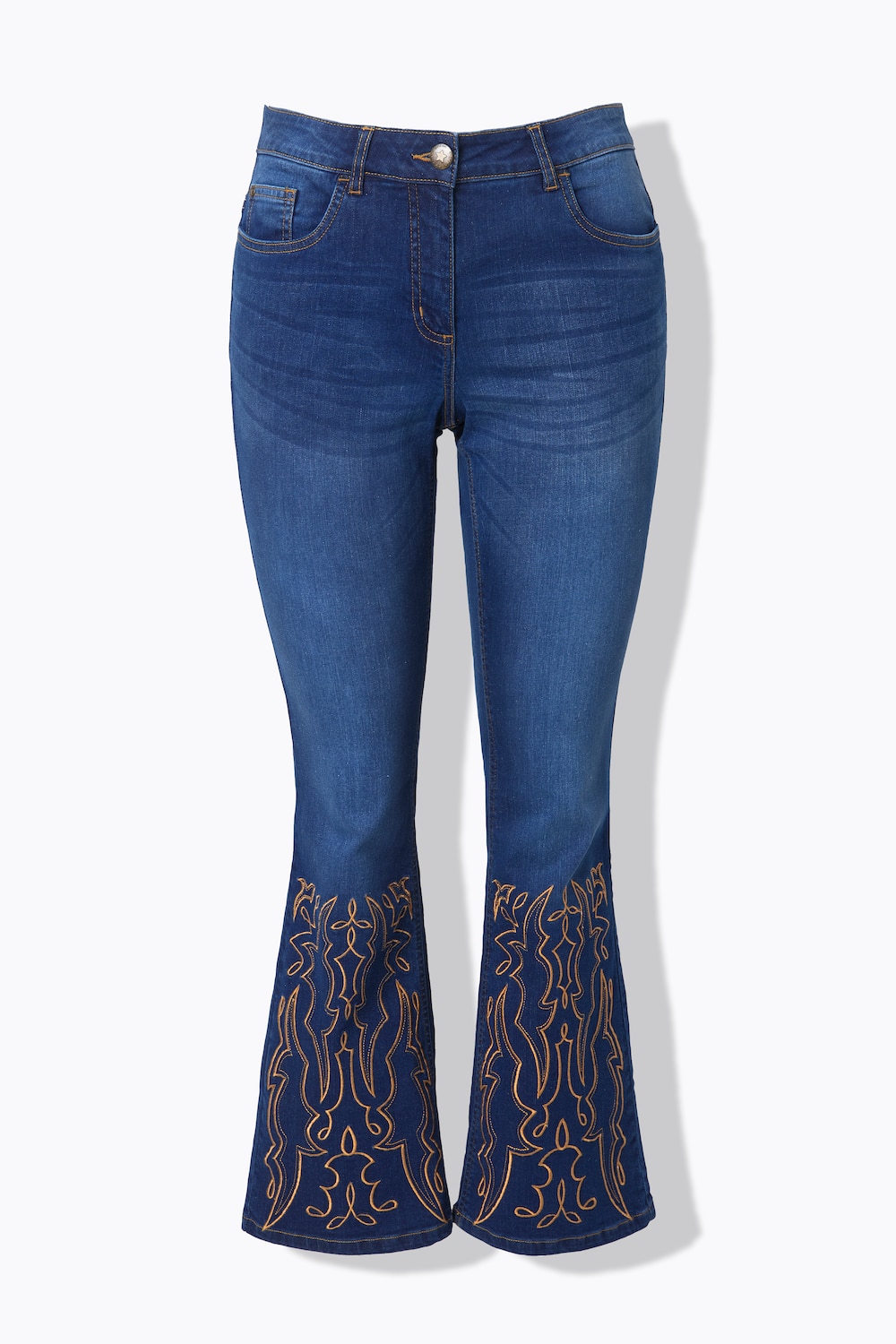 Stora storlekar Bootcut-jeans Lea, Dam, blå, storlek: 46, Bomull, Angel of Style