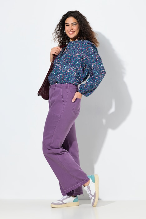 Colorjeans Mary, Fransensaum, gerades Bein, Komfortbund