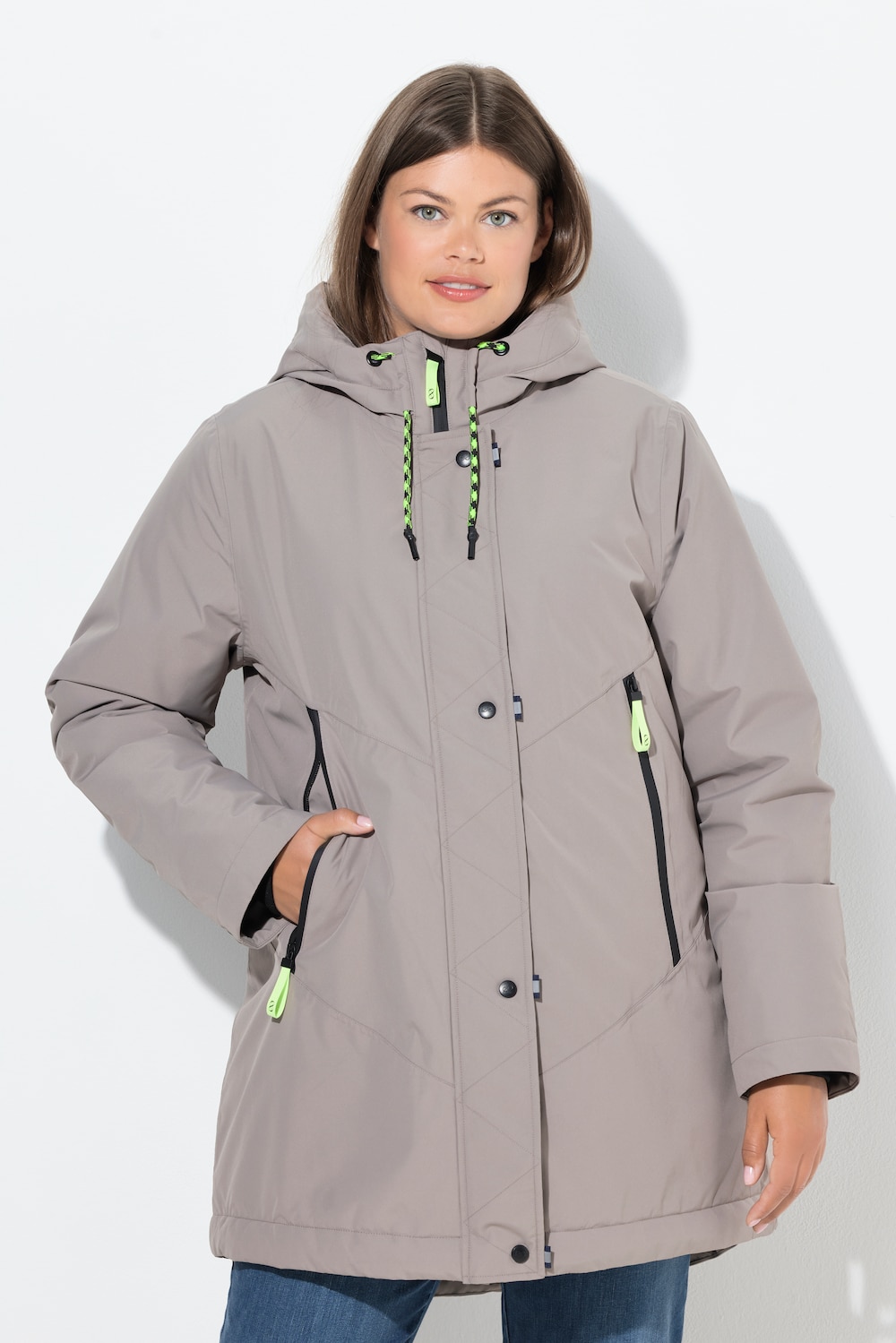 Große Größen Funktionsjacke, Damen, braun, Größe: 44/46, Polyester, LAURASON