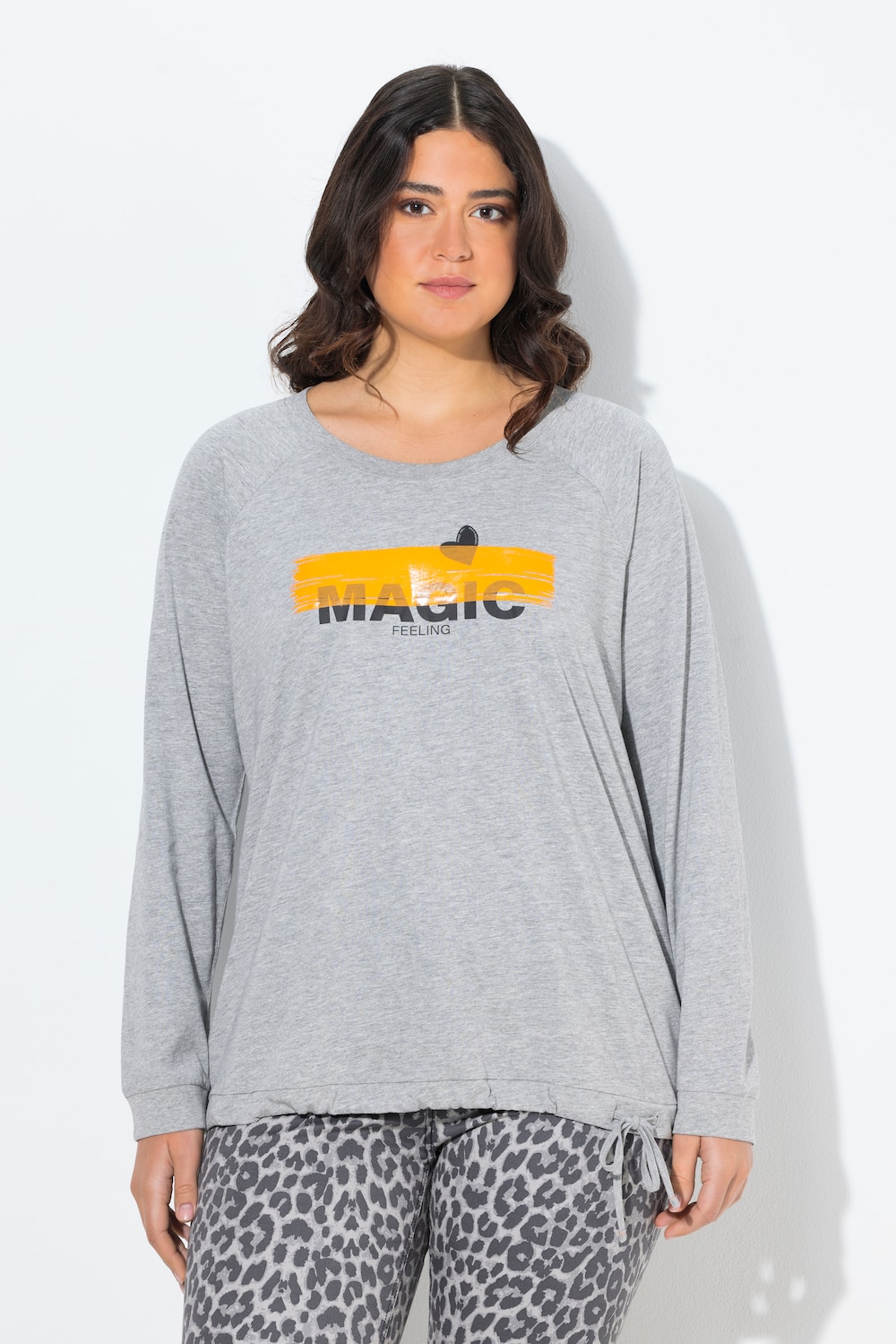 Große Größen Shirt, Damen, grau, Größe: 42/44, Baumwolle/Viskose, Ulla Popken