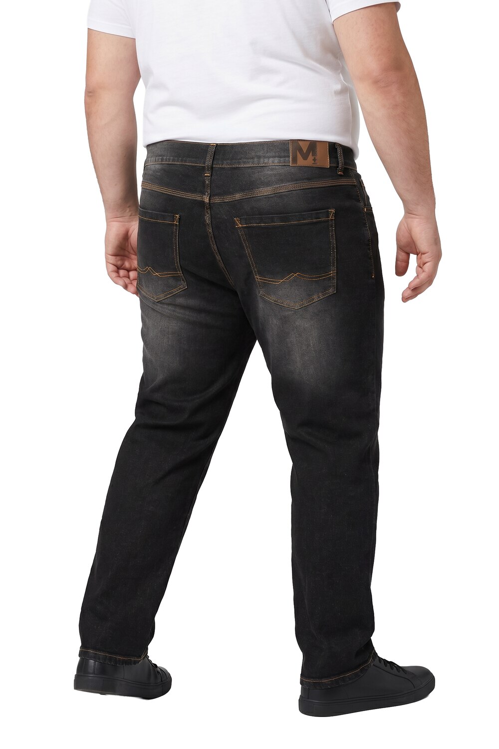 Stora storlekar Jeans, Her, svart, storlek: 32, Bomull, Men Plus