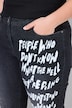 amy 7/8 jeans, straight fit, wording, 5-pocket