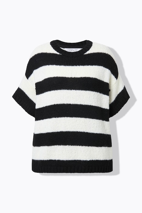 Pullover, Oversize Shape, Streifen, Halbarm