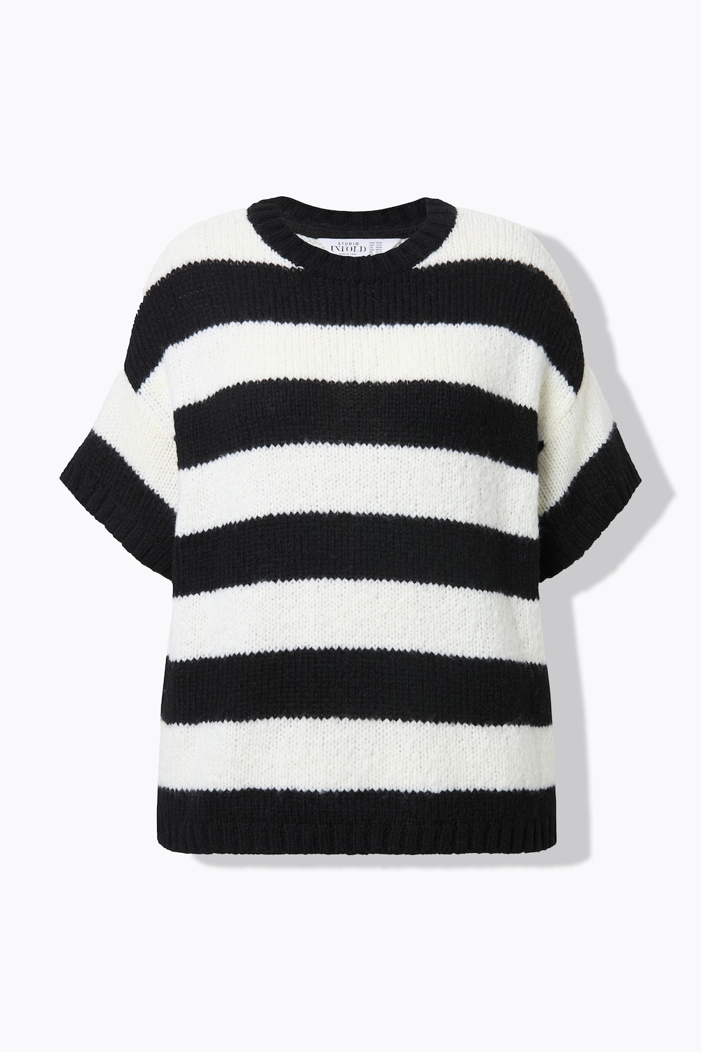 Pullover, Oversize Shape, Streifen, Halbarm