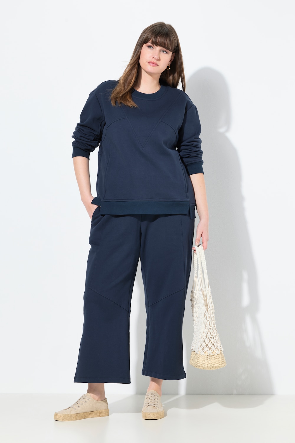Sweat-Culotte, weites Bein, Elastikbund, Biobaumwolle