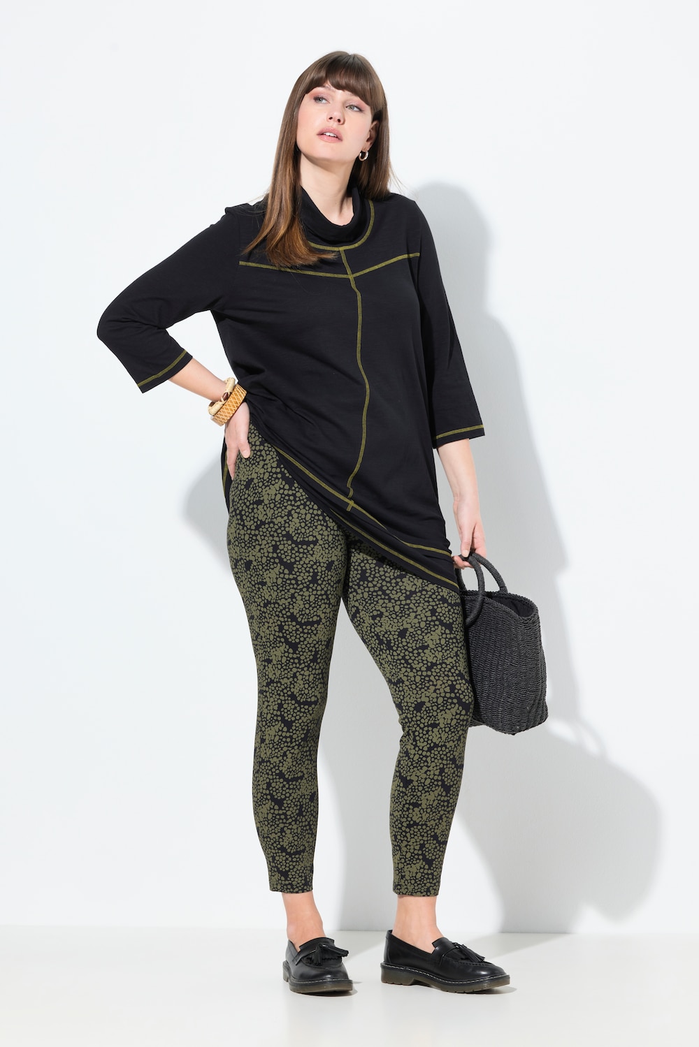 Leggings, bedruckt, schmales Bein, Biobaumwolle