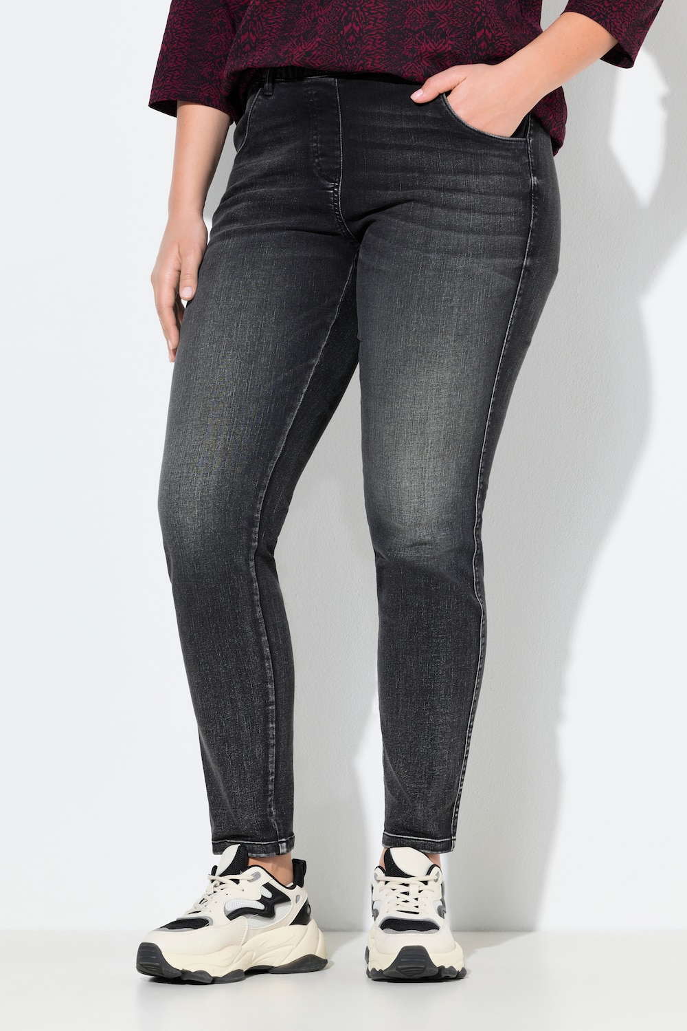 Große Größen Jeggings Sienna, Damen, schwarz, Größe: 28, Baumwolle/Synthetische Fasern/Viskose, Ulla Popken