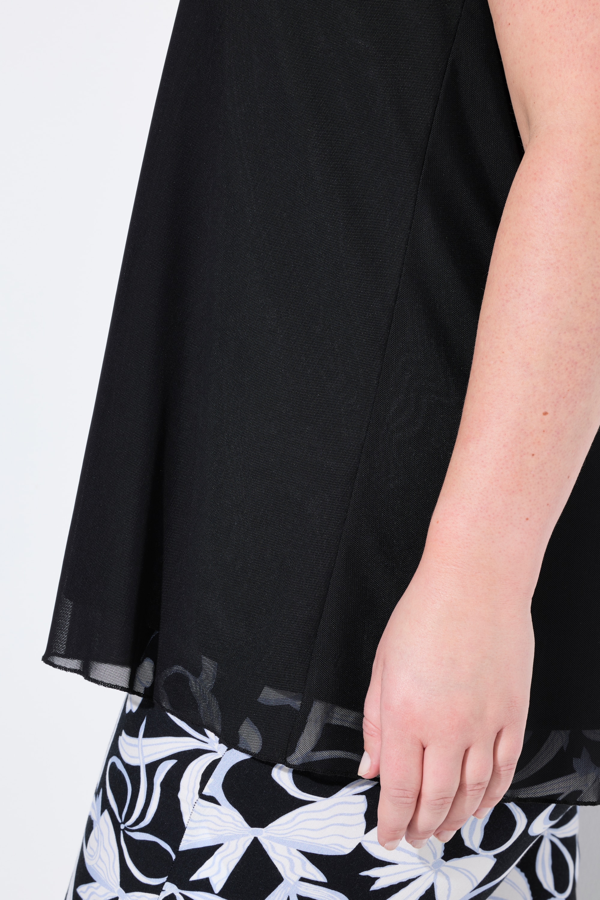 MIAMODA Damen große Größen Top A Linie Mesh 841466