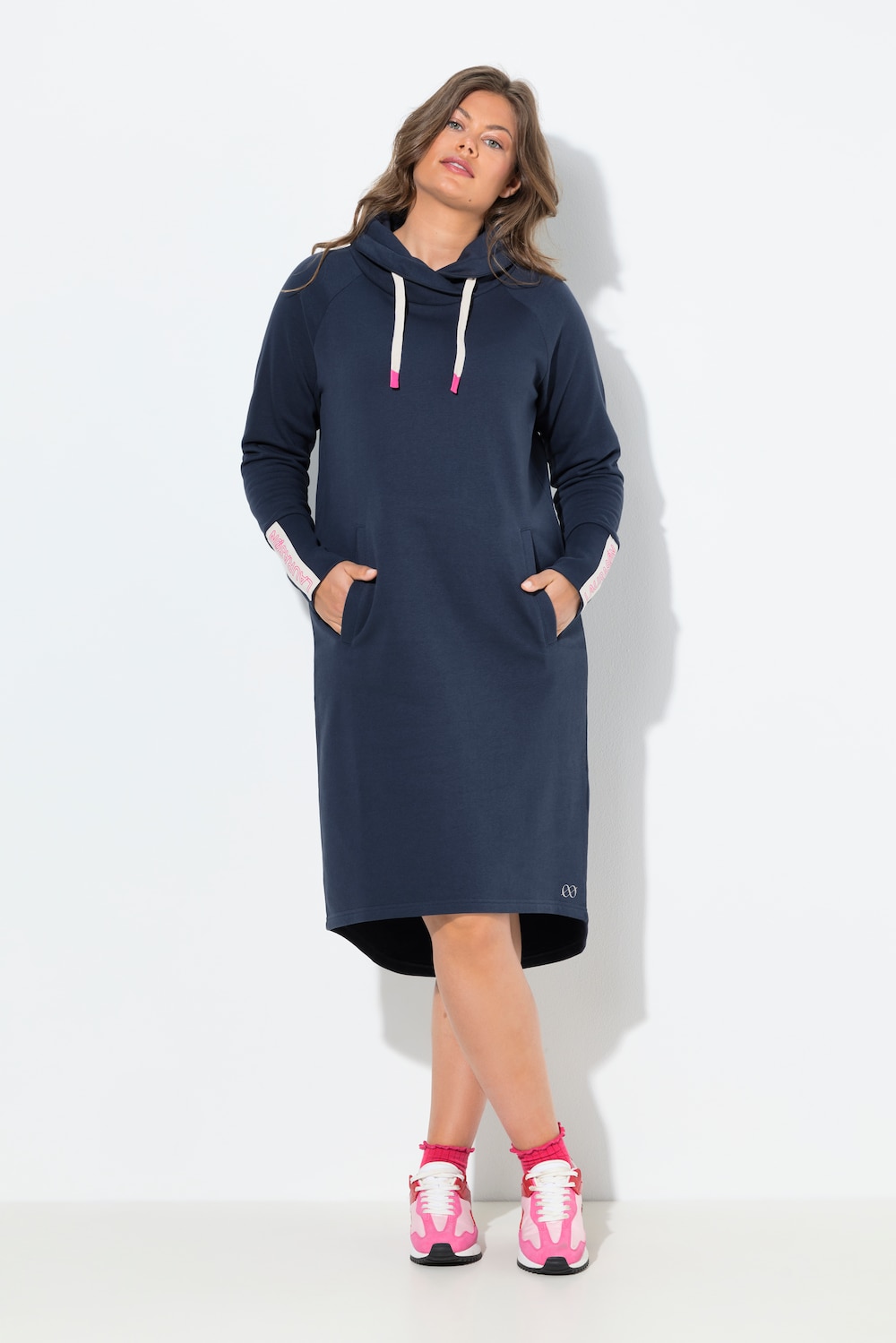 Große Größen Sweatkleid, Damen, blau, Größe: 52/54, Baumwolle/Polyester, LAURASON