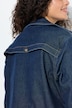 Cropped Lapel Collar Denim Jacket
