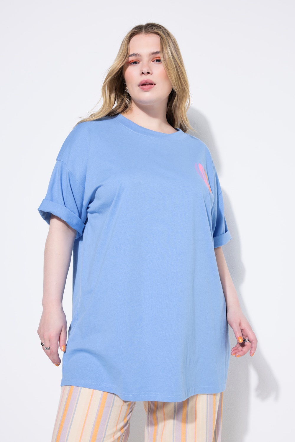 Große Größen T-Shirt, Damen, blau, Größe: 54/56, Baumwolle, Studio Untold