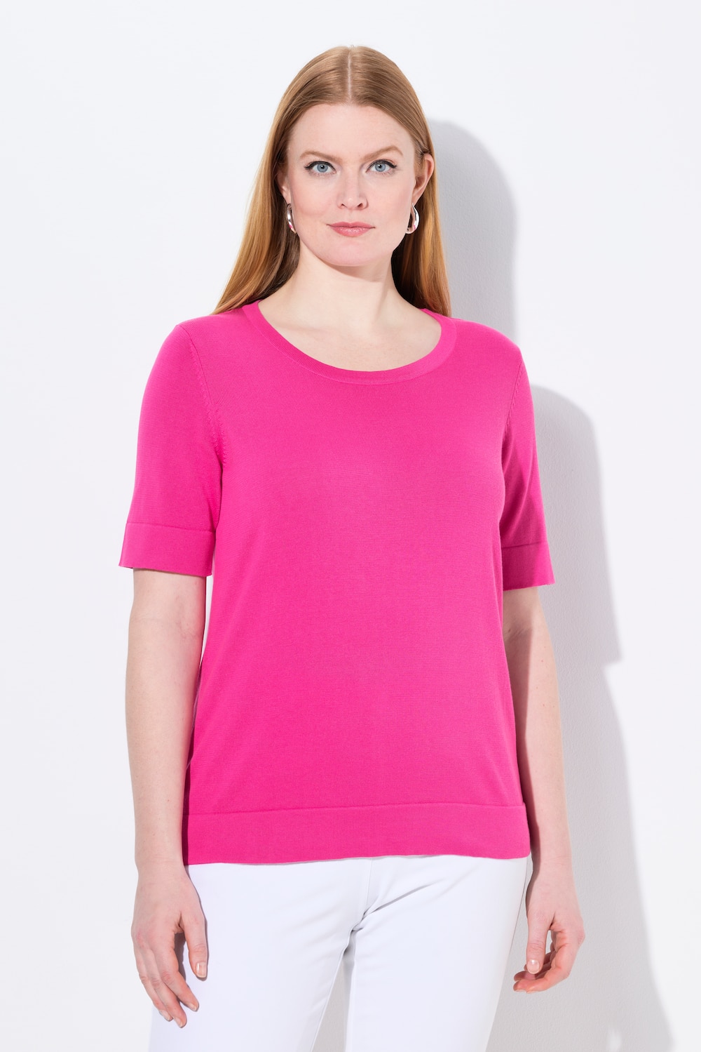 Große Größen Twinset-Pullover, Damen, rosa, Größe: 58/60, Baumwolle, Ulla Popken