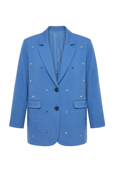 Blejzr, oversize, nýtky ve tvaru srdce