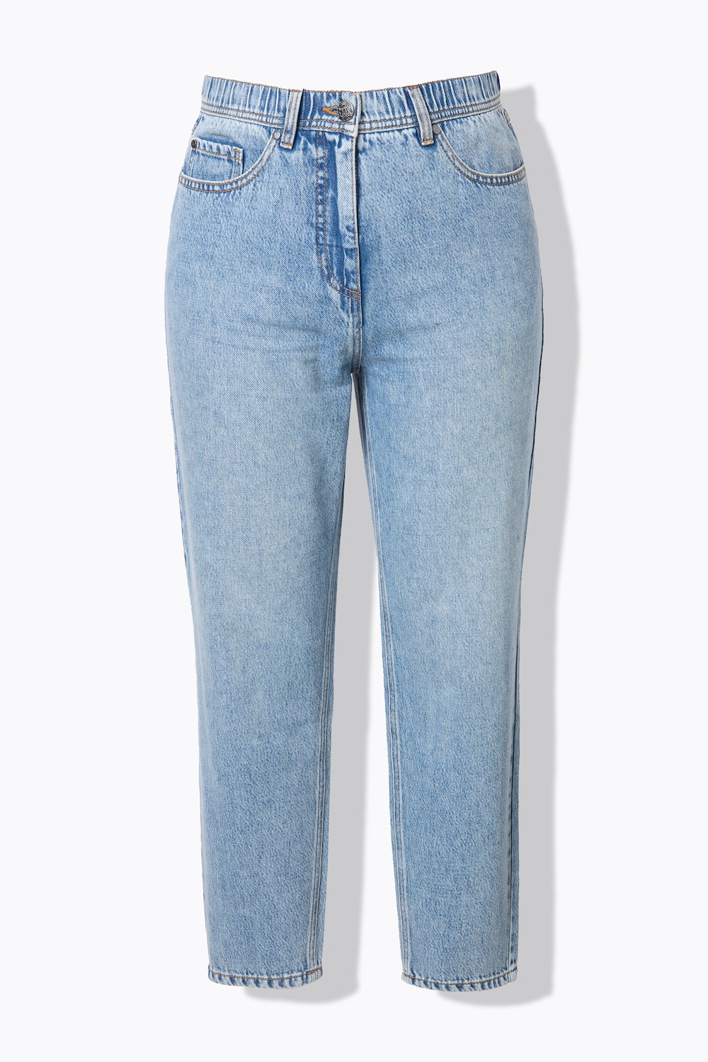 Stora storlekar Mom-jeans, Dam, blå, storlek: 42, Bomull/Syntetfibrer, Ulla Popken