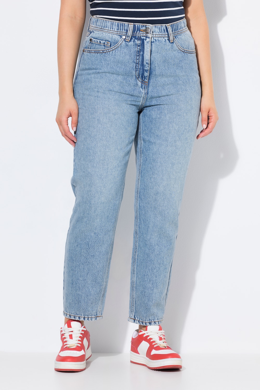 Große Größen Mom-Jeans, Damen, blau, Größe: 54, Baumwolle/Synthetische Fasern, Ulla Popken