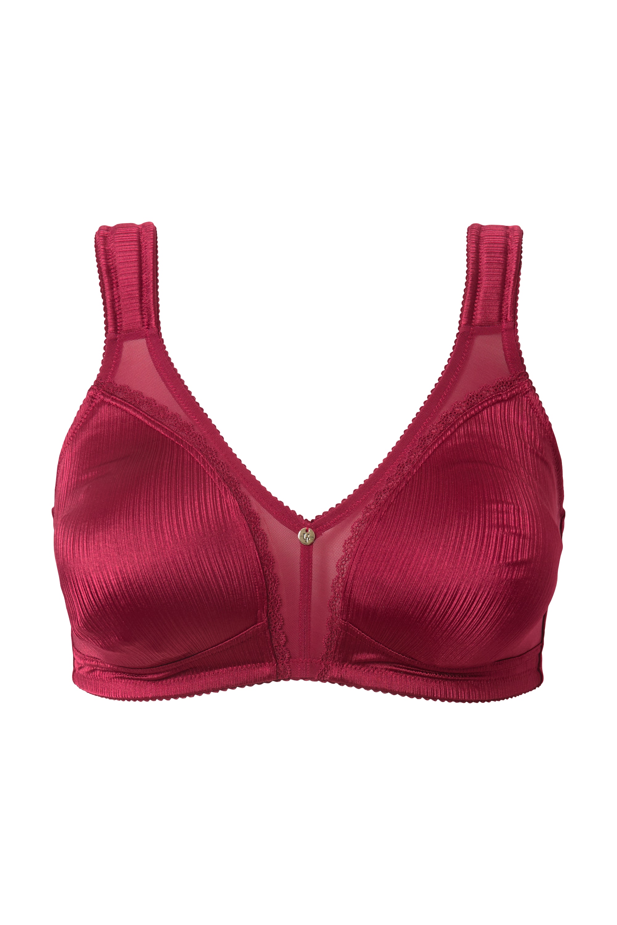 Ulla Popken Damen große Größen Minimizer BH Satin Spitze ohne Bügel 841485