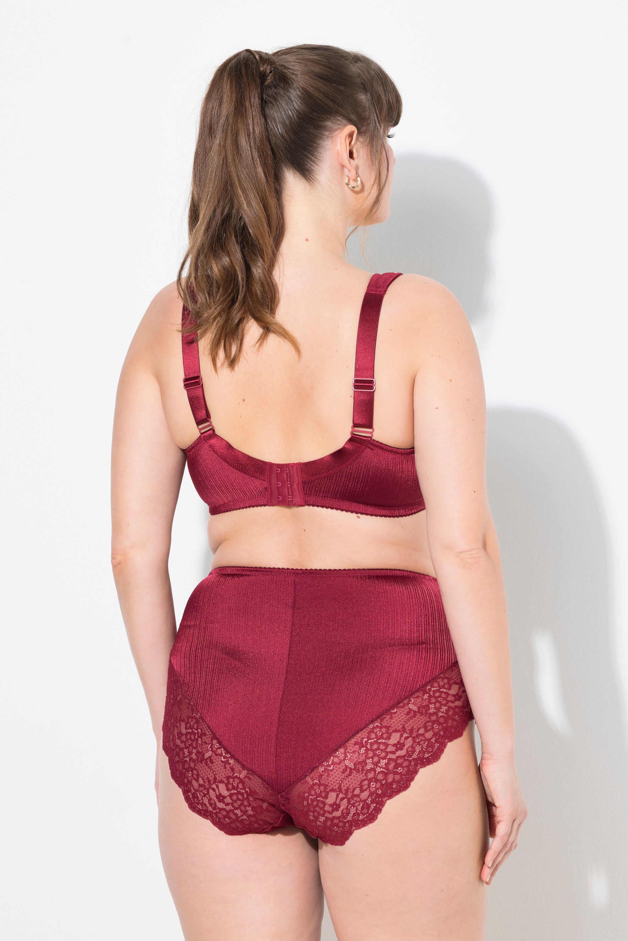 Ulla Popken Damen große Größen Minimizer BH Satin Spitze ohne Bügel 841485