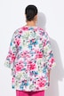 Bluse, A-form, blomstermønster, flæser