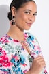 Bluse, A-form, blomstermønster, flæser