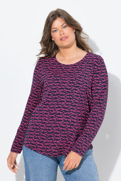 Shirt, lange mouw, ronde hals, OEKO-TEX