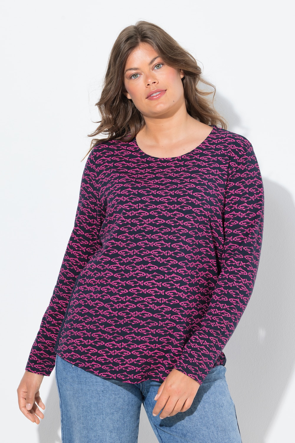 Große Größen Shirt, Damen, rosa, Größe: 40/42, Baumwolle/Synthetische Fasern, LAURASON