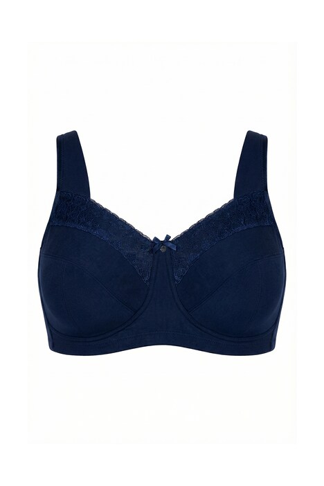 Odlehčující podprsenka, bez kostic, květy / srdíčková krajka, košíčky C-F