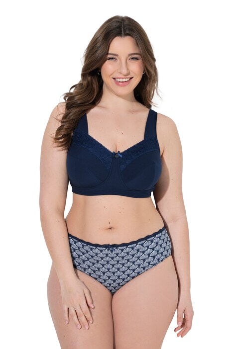 Odlehčující podprsenka, bez kostic, květy / srdíčková krajka, košíčky C-F