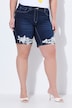 Jeans-Shorts, gerade, Spitze am Saum