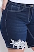 Jeans-Shorts, gerade, Spitze am Saum