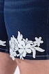Jeans-Shorts, gerade, Spitze am Saum