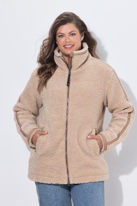 Teddyjacke, Stehkragen, Langarm