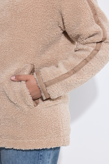 Teddyjacke, Stehkragen, Langarm
