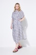 Maxi-jurk, overhemdjurk, bloemenprint