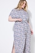 Maxi-jurk, overhemdjurk, bloemenprint