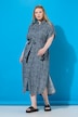 Floral print maxi shirt dress