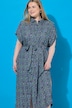 Floral print maxi shirt dress