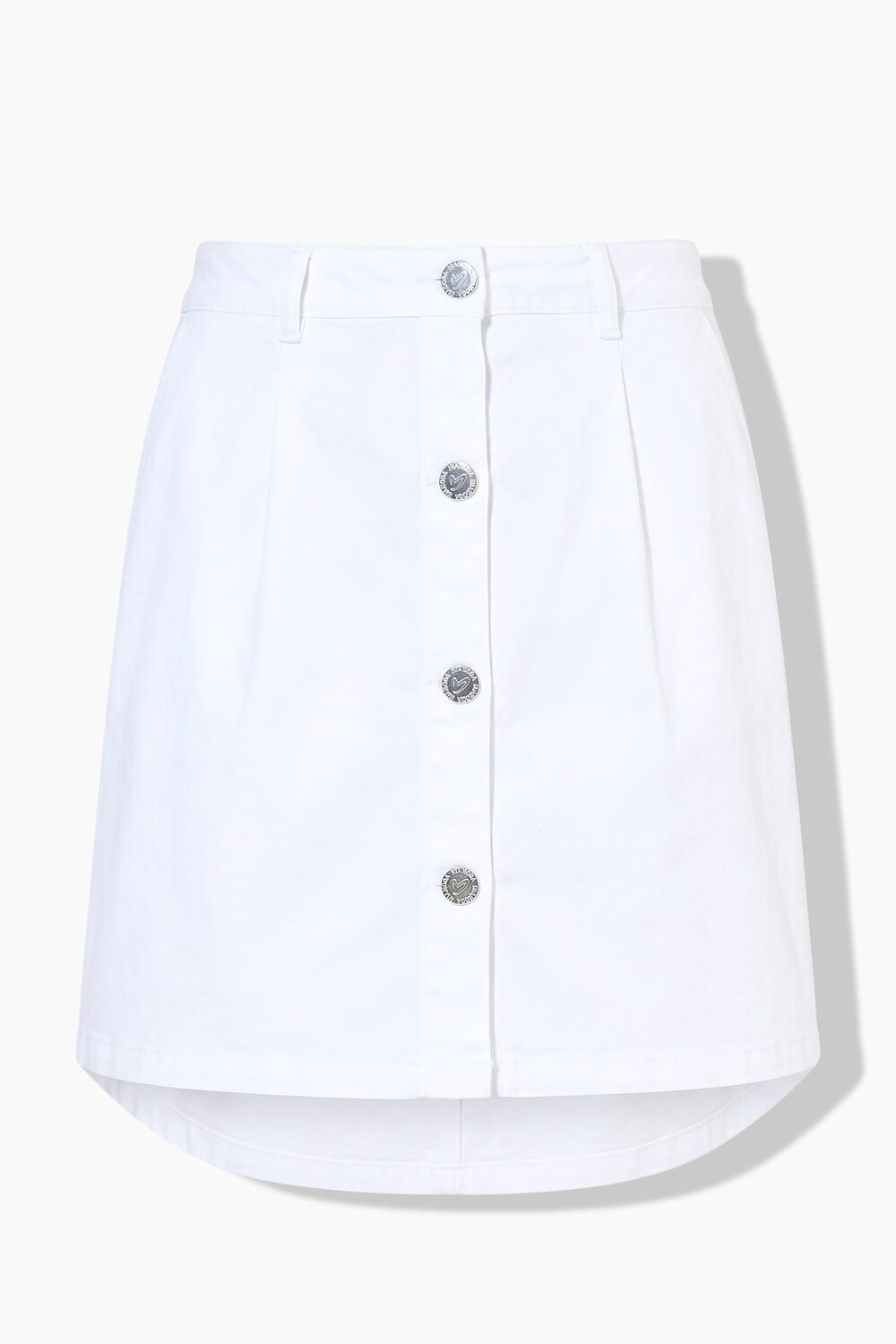 Stora storlekar Jeanskjol, Dam, vit, storlek: 52, Bomull, Mia Moda