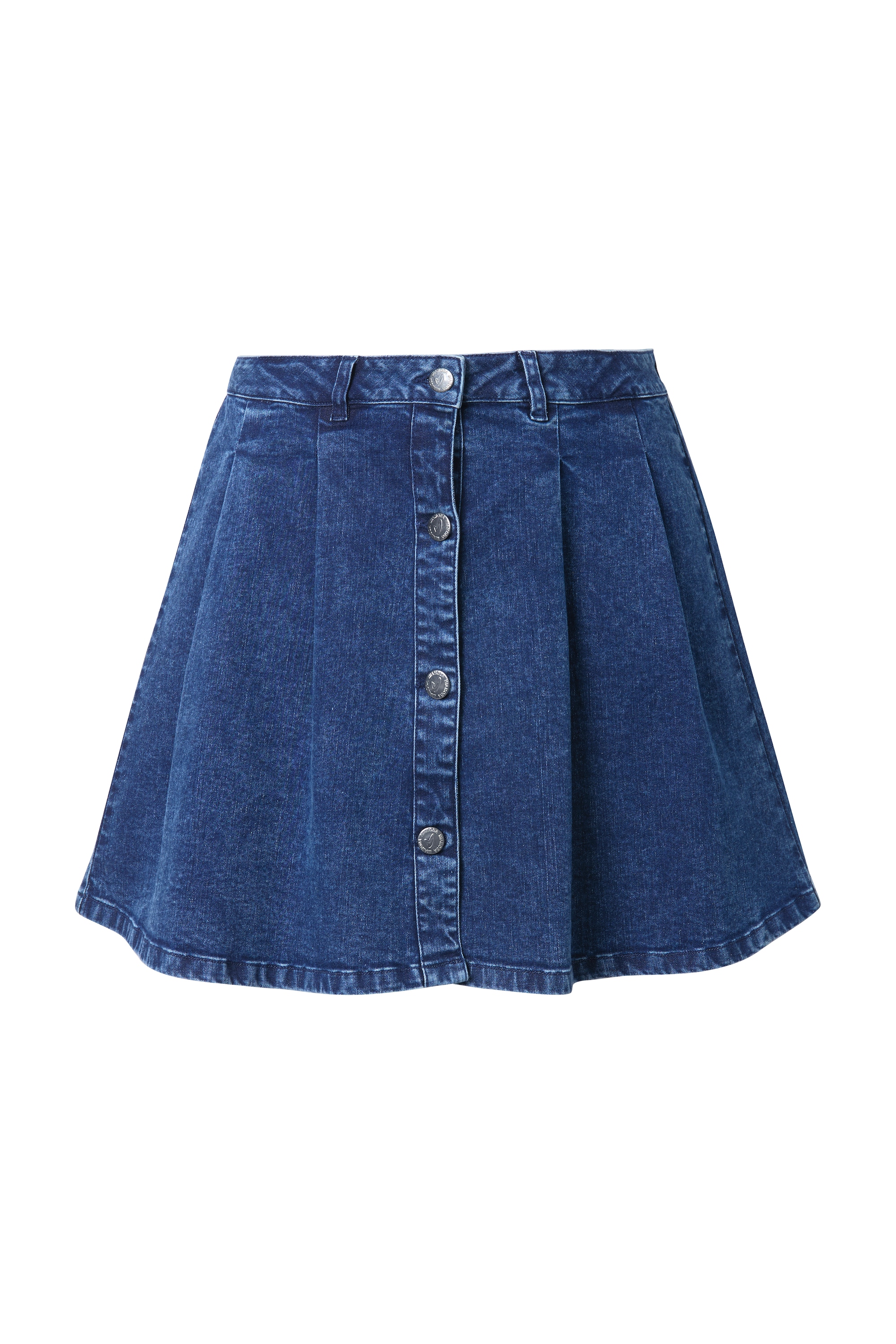 MIAMODA Damen große Größen Jeans Midirock A Linie Knopfleiste 841546