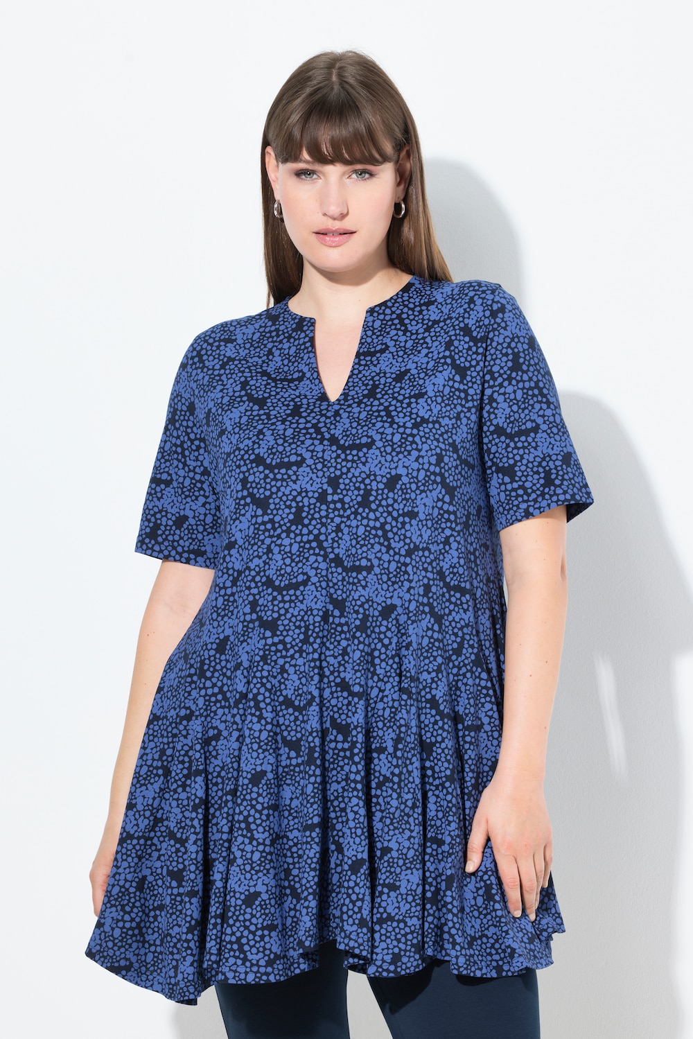 Große Größen T-Shirt, Damen, blau, Größe: 54/56, Baumwolle, Ulla Popken