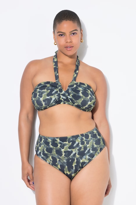 Bikini-Top, Softcups, drapierte Büste, Camouflage