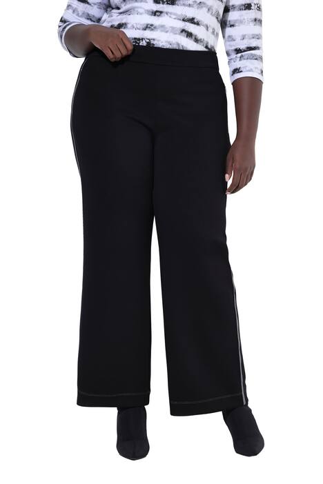 Růžové tepláky na běhání, široké kalhoty, třpytivé pruhy