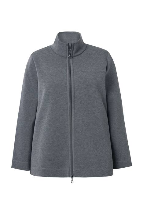 Mikina, stojáček, 2-směrný zip, třpytivý lem