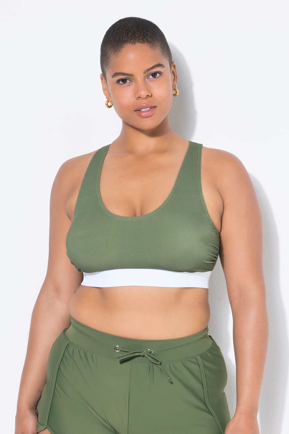 Große Größen Bikini-Top, Damen, grün, Größe: 42, Polyester/Synthetische Fasern/Elasthan, Studio Untold