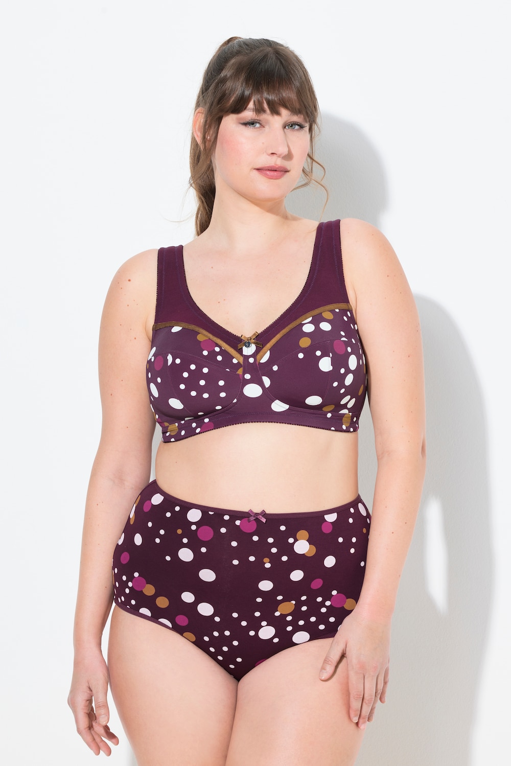 Große Größen Entlastungs-BH, Damen, lila, Größe: 125C, Synthetische Fasern/Elasthan, Ulla Popken