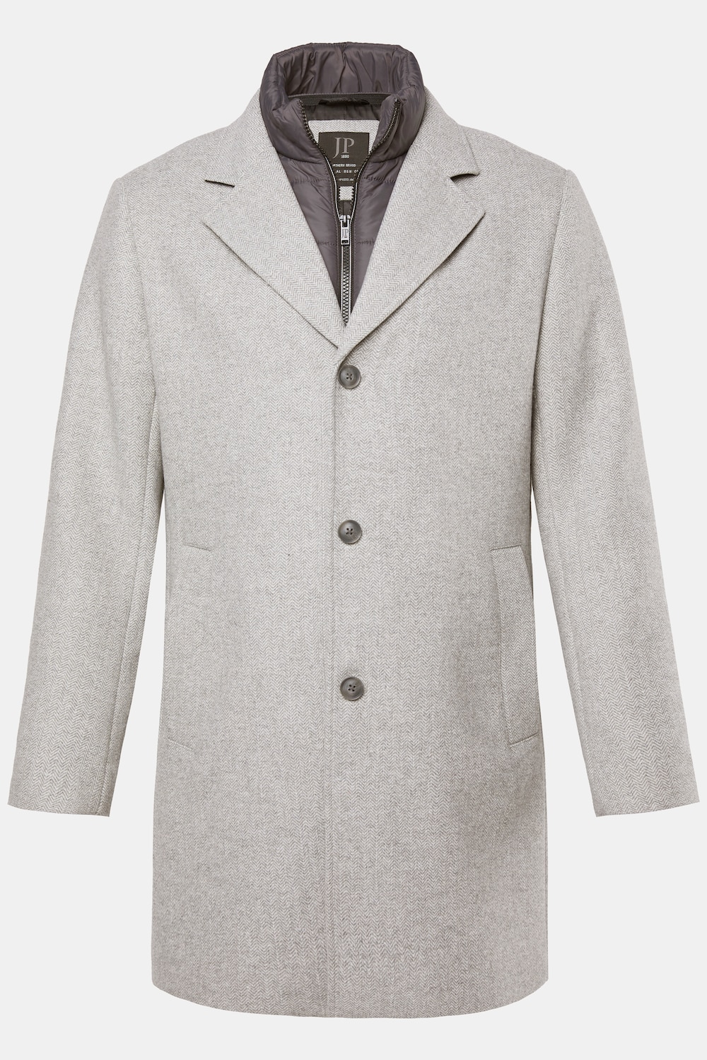 JP1880 Wollmix-Mantel, Wollanteil, Nylon-Einsatz, Reverskagen, bis 7 XL