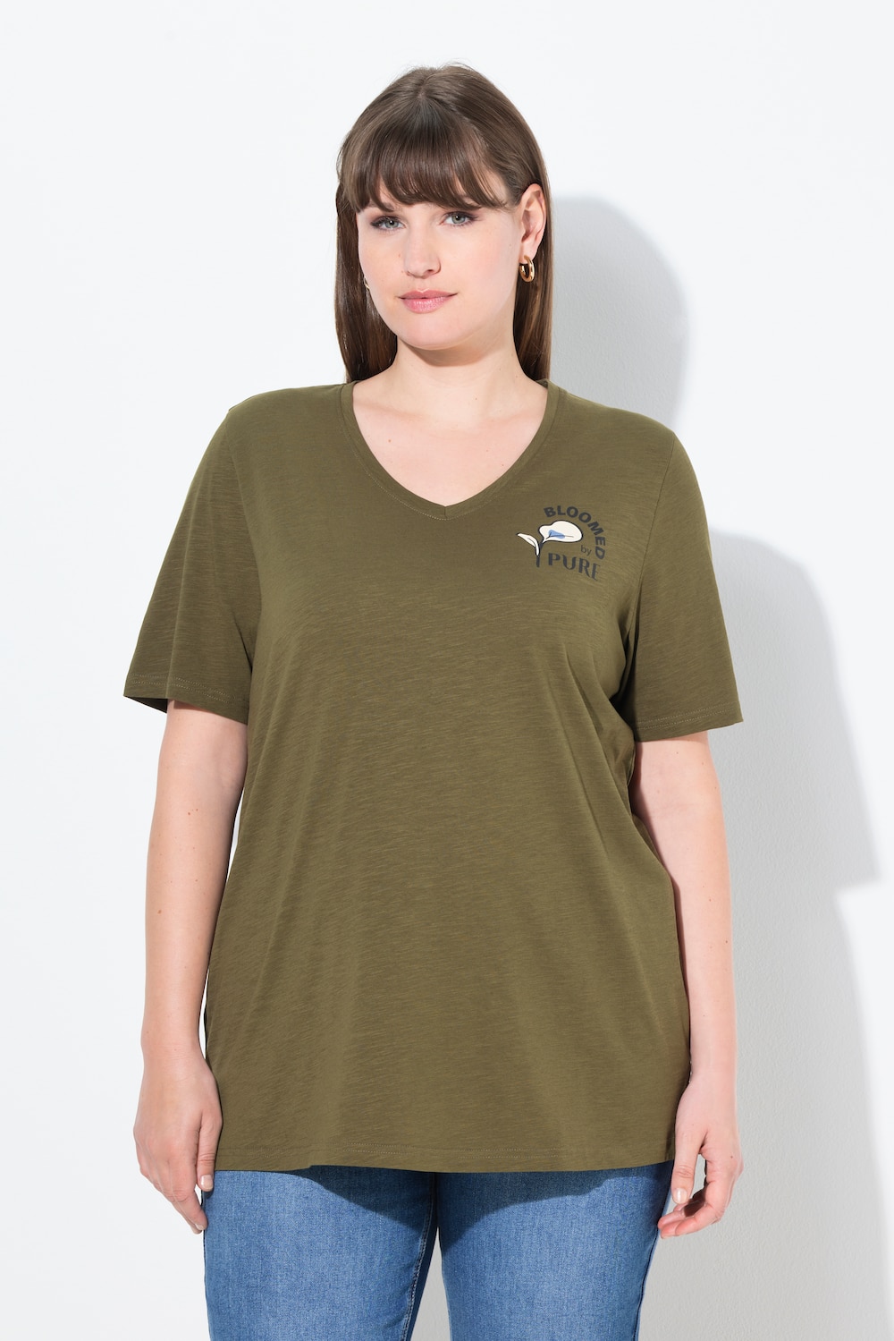 Große Größen T-Shirt, Damen, grün, Größe: 54/56, Baumwolle, Ulla Popken