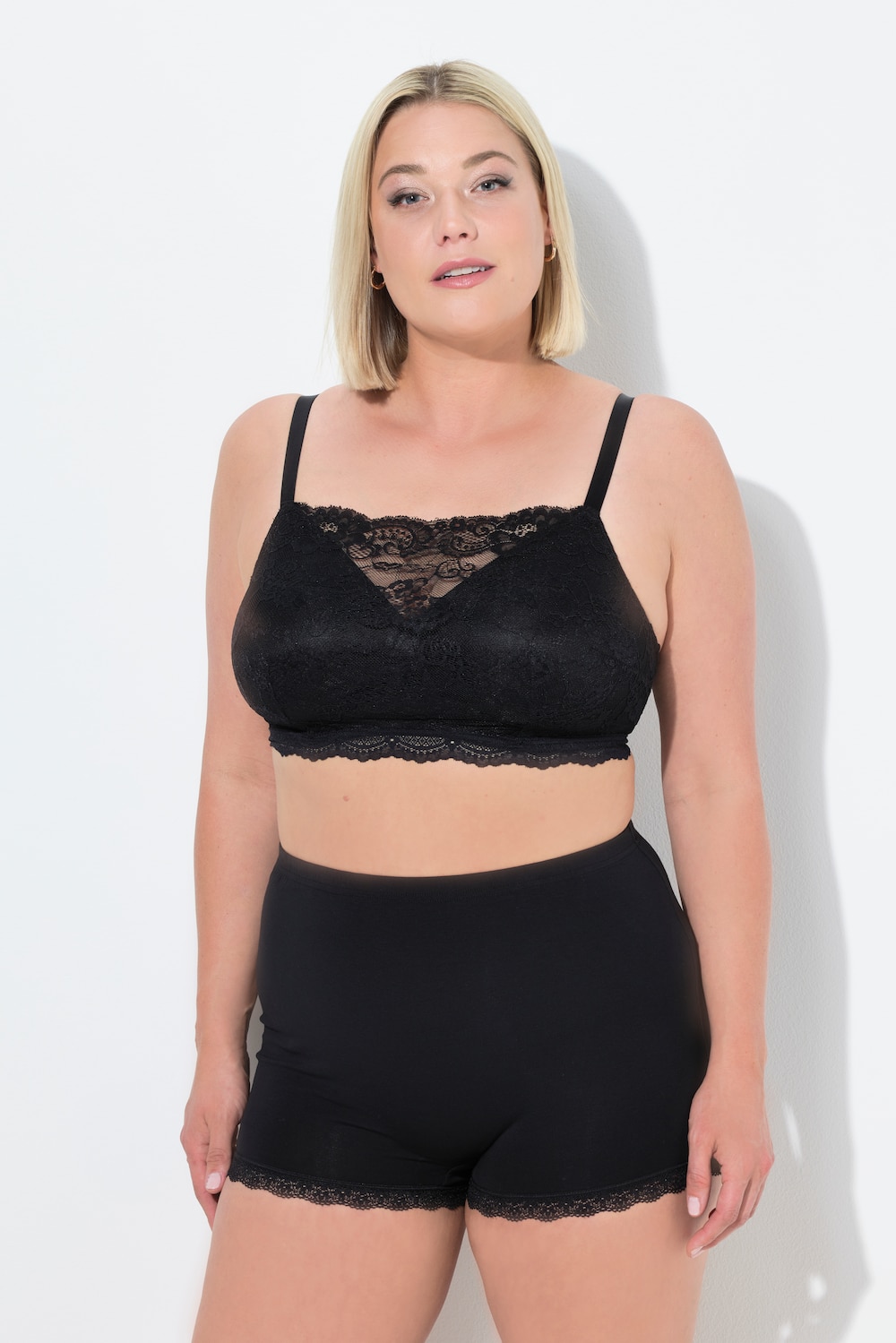 Thumbnail - Große Größen Bralette, Damen, schwarz, Größe: 95E, Synthetische Fasern/Elasthan, Ulla Popken