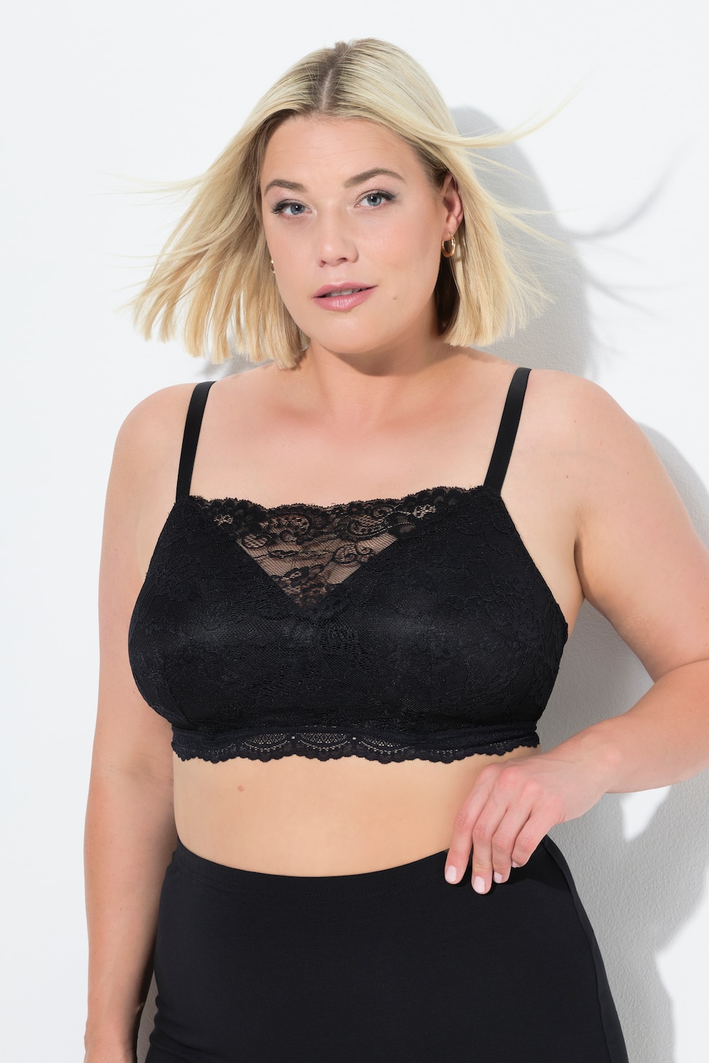Große Größen Bralette, Damen, schwarz, Größe: 105B, Synthetische Fasern/Elasthan, Ulla Popken